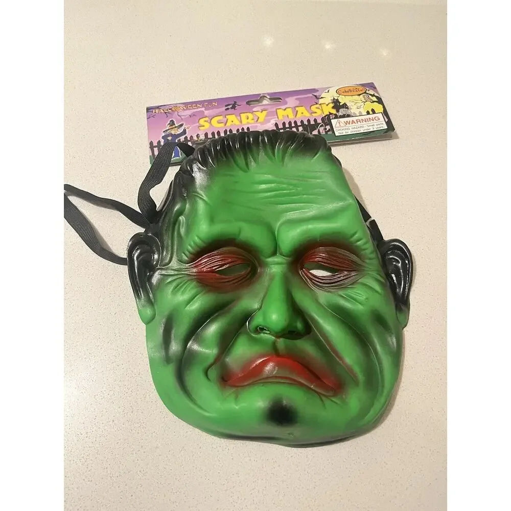 Vintage Halloween Frankenstein Rubber Laytex Masks New with tags Old Stock